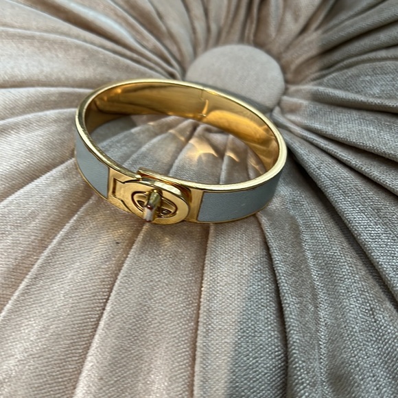 Blue Leather Coach Bangle